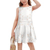 Girls' Geometric Print Sleeveless Skater Dress
