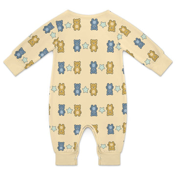 Cute Teddy Bear Long Sleeve Baby Romper | 180gsm