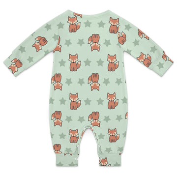 Cute Cotton Baby Fox Print Long Sleeve Bodysuit