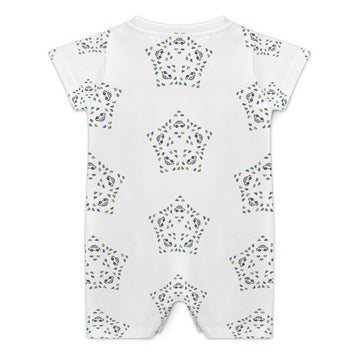 Baby Star Floral Print Short Sleeve Romper
