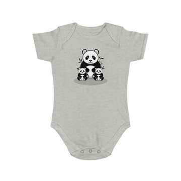 Panda Family Love design baby bodysuit