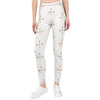 180GSM Girls' White Geometric Patterned Leggings