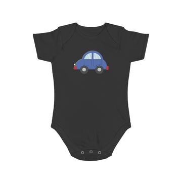 Happy Blue Car design baby bodysuit