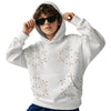 230GSM White Geometric Patterned Kids' Hoodie