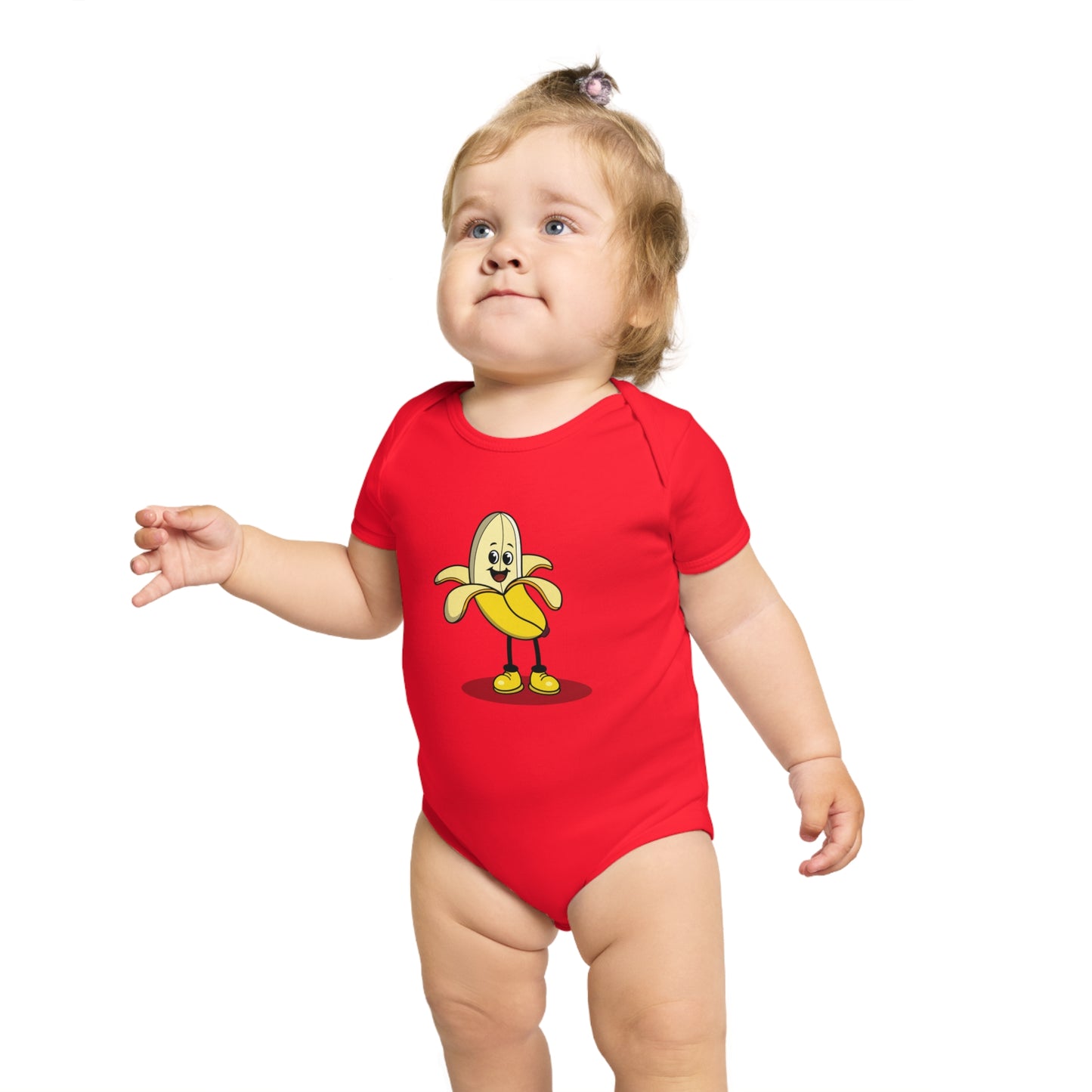 Smiley Banana design baby bodysuit