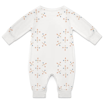 Cute Geometric Motif Cotton Long Sleeve Infant Bodysuit