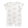 180GSM White Geometric Patterned Baby Onesie