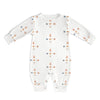 Baby White Geometric Motif Lightweight Romper
