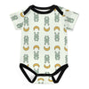Cute Bunny & Moon Short Sleeve Baby Romper | 220gsm