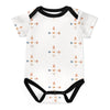 Baby Geometric Motif Short Sleeve Contrast Trim Romper