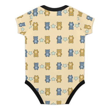 Cute Baby Bear Print Short Sleeve Bodysuit Onesie