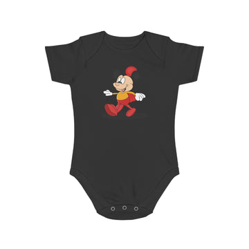Cheerful Mouse design baby bodysuit
