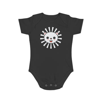 Cute Panda Short Sleeve Baby Bodysuit