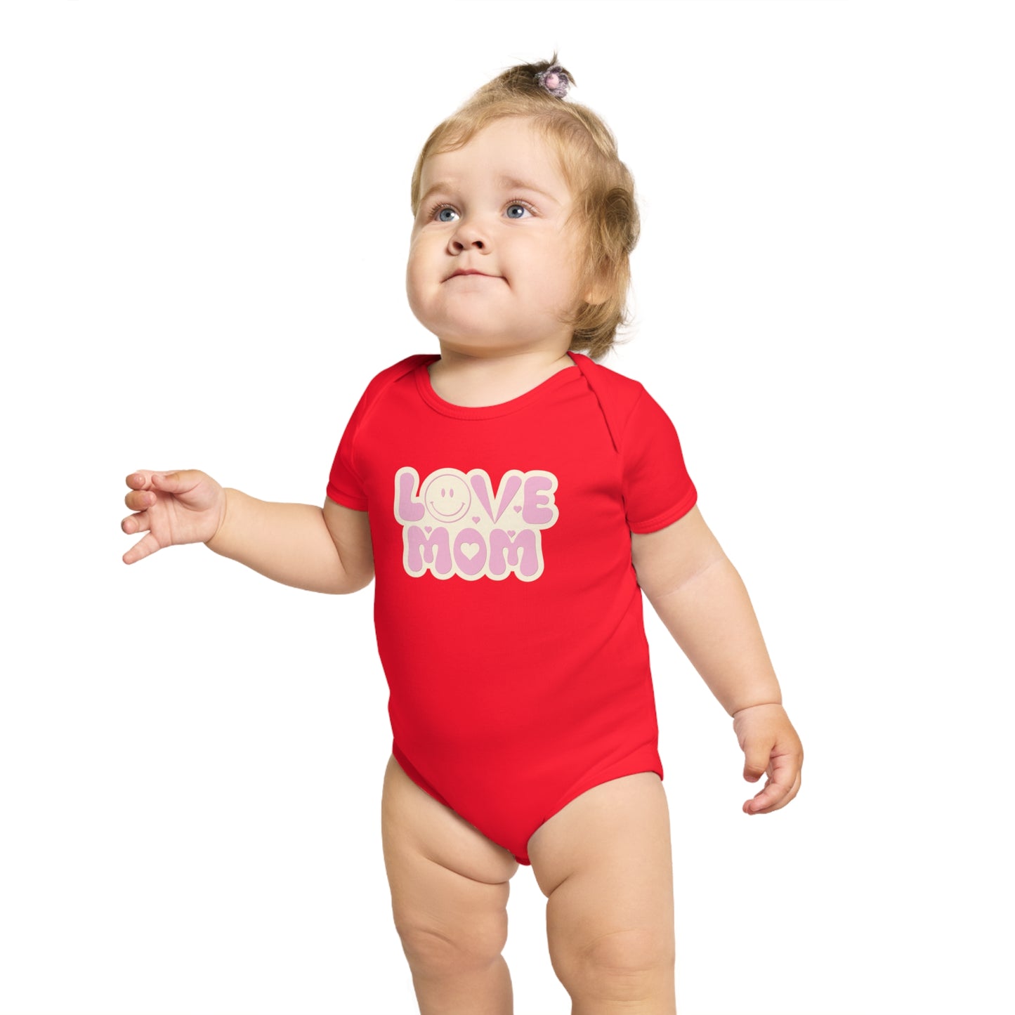 Love You Mom design baby bodysuit Love You Mom Baby Bodysuit | Heartfelt Cotton Infant Outfit