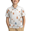 Kids' Woodland Print Button-Down Polo Shirt