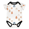 Baby White Forest Pattern Cotton Bodysuit