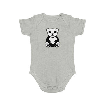 Cute Panda Heart design baby bodysuit