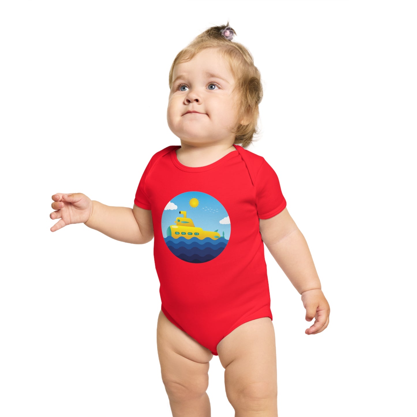 Sunny Submarine design baby bodysuit