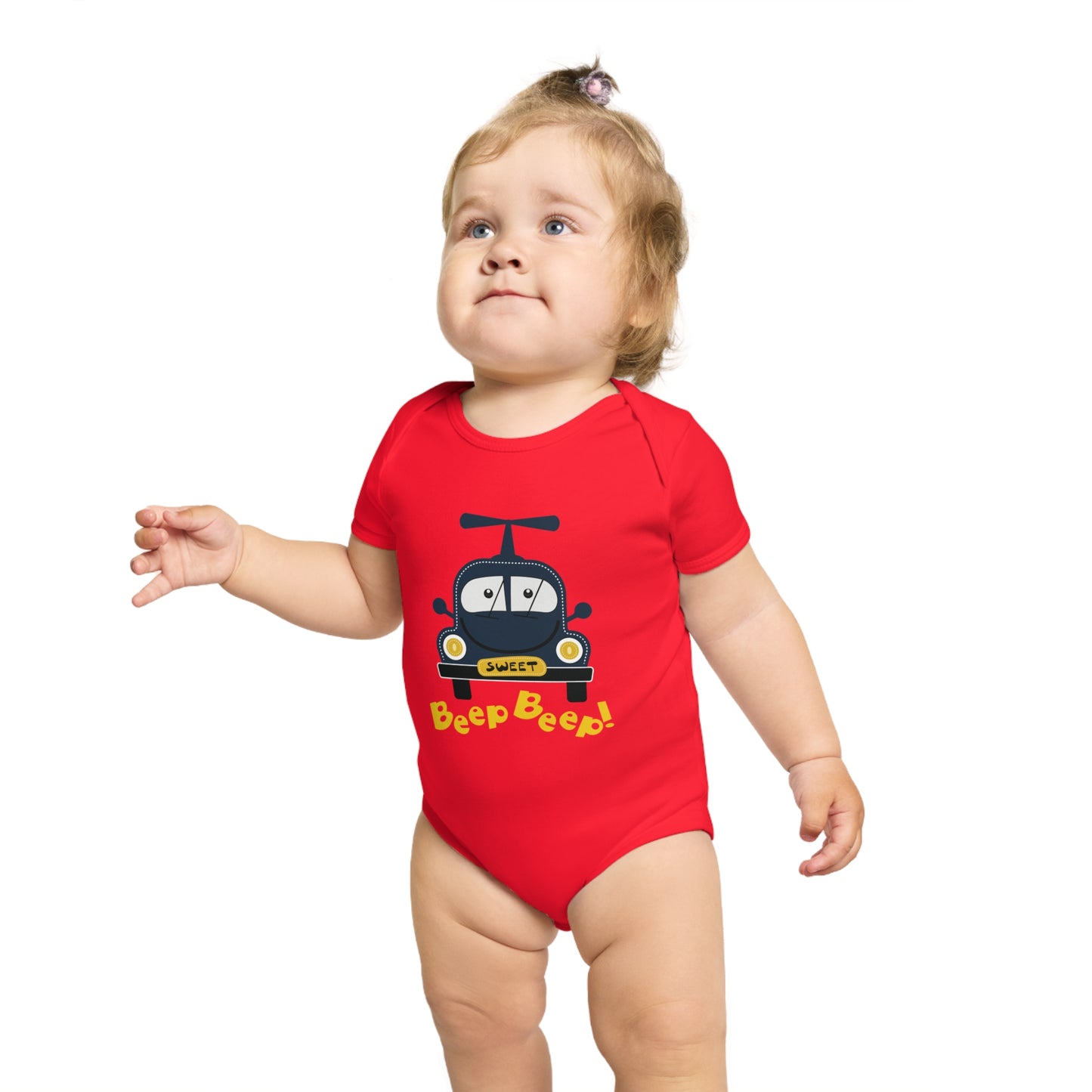Sweet Beep Ride design baby bodysuit