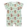 Cute Fox Print Short Sleeve Baby Bodysuit | 180gsm