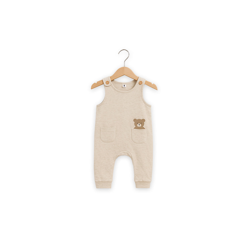 Baby Bear Cotton Dungaree Romper