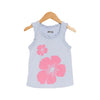 Ruffle Pink Flower Tank Top