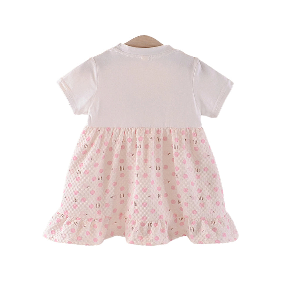 Peach Dot Baby Dress