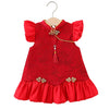 Girls Red Cheongsam Qipao Dress