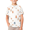 Unisex Kids' White Forest Print Graphic Tee