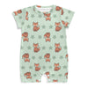 Cute Cotton Baby Fox Print Short Sleeve Romper