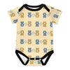 Cute Baby Bear Print Short Sleeve Bodysuit Onesie