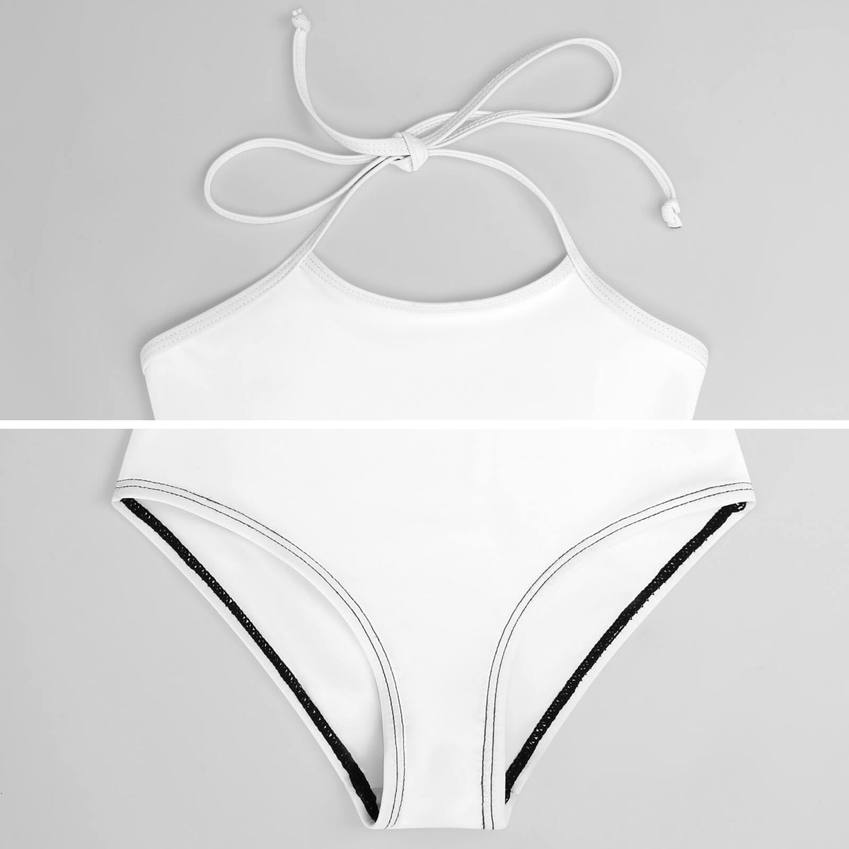 Cute Teddy Bear Spaghetti Strap Girls Swimsuit | AOP