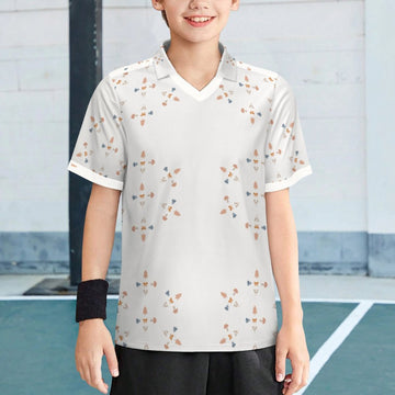 Kids' Geometric Print Football Jersey (160GSM)