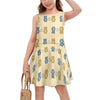 Cute Teddy Bear Girls Tank Dress | Custom All-Over Print