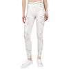 Girls' White Geometric Print Activewear Leggings