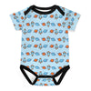 Outer Space Rocket Short Sleeve Baby Romper | 220gsm