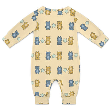 Baby Bear Print Long Sleeve Romper
