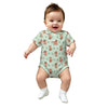 Cute Baby Fox Print Short Sleeve Polo Romper