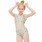 Cute Bunny & Moon Tie Shoulder Girls Bikini Set | AOP