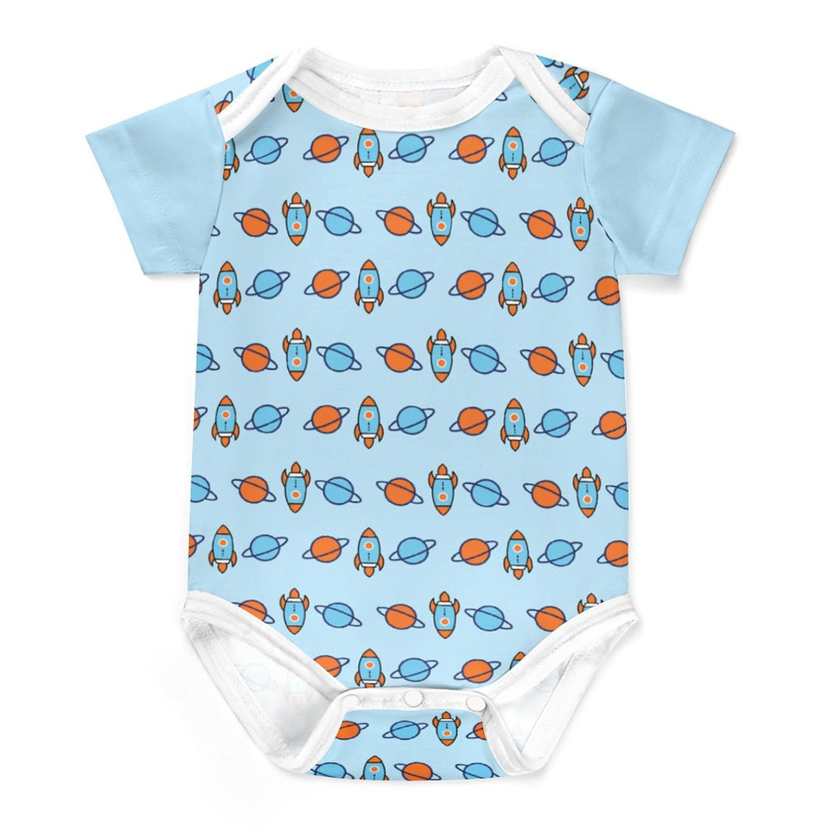 Cotton Short Sleeve Baby Onesie | Custom All-Over Print