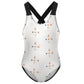 Girls' Geometric Print Cross-Back One-Piece Swimsuit