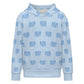 Kids' Light Blue Elephant Pattern Hoodie Sweatshirt