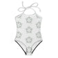 Girls' Geometric Pattern Camisole One-Piece Swimsuit