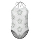 Girls' Geometric Pattern Camisole One-Piece Swimsuit