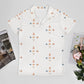 Boys' White All-Over Geometric Motif Polo Shirt