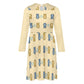 Cute Teddy Bear Girls Long Sleeve Dress | Peter Pan Collar