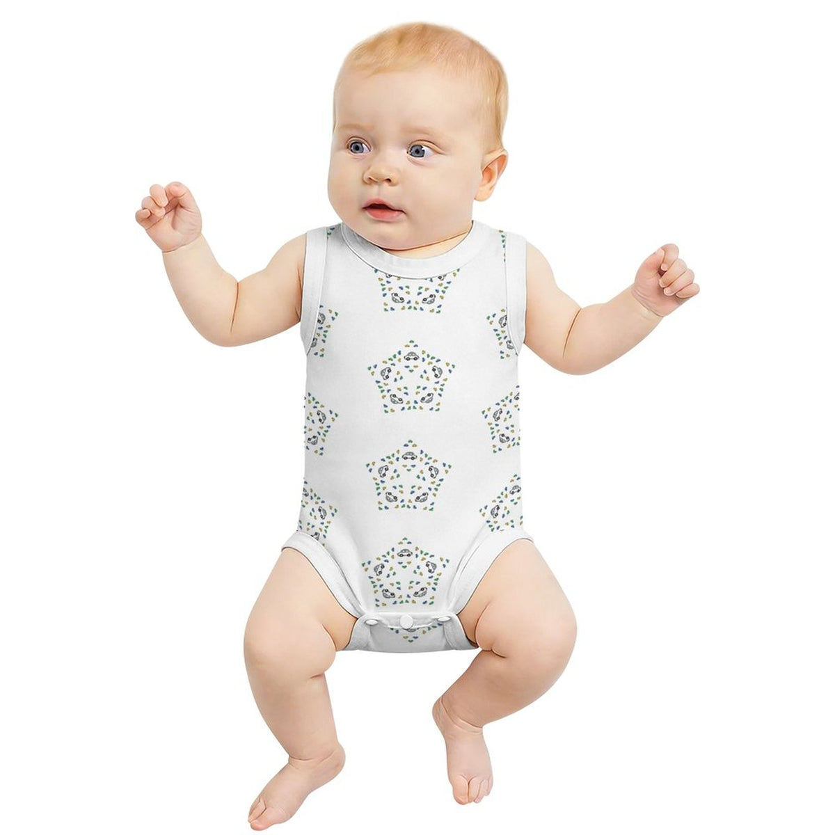 Baby Geometric Star Sleeveless Romper