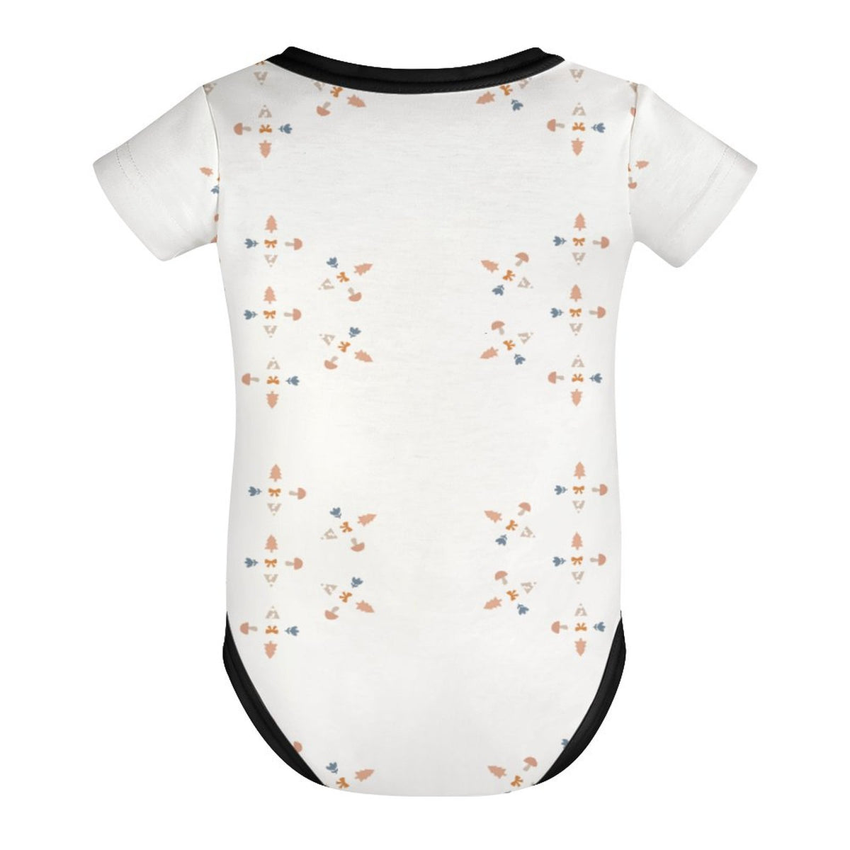 Cotton Baby Geometric Print Short Sleeve BoySuit