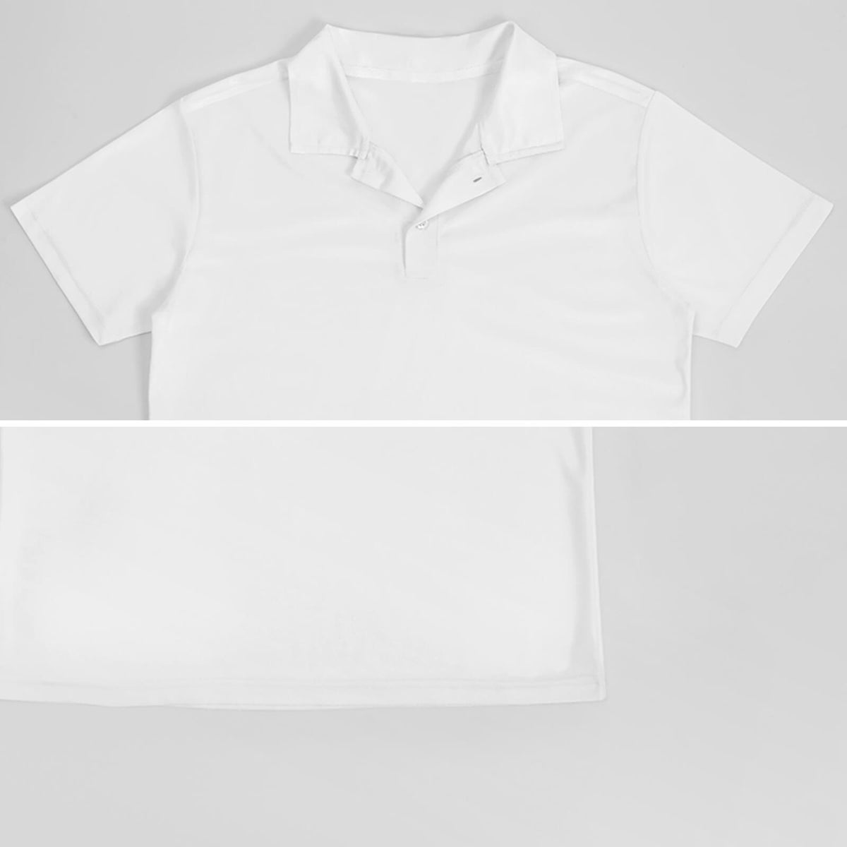 Boys' White All-Over Geometric Motif Polo Shirt