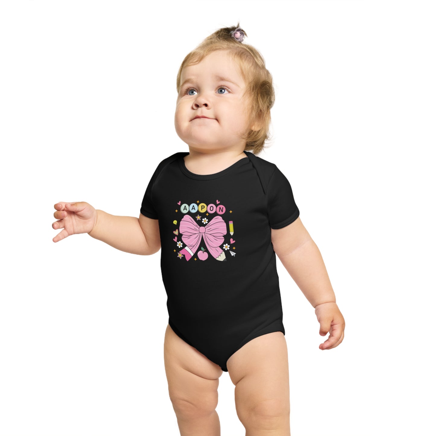 Pink Bow Magic design baby  bodysuit